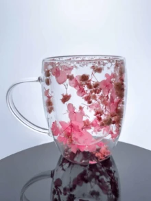 1个干花双层玻璃咖啡杯 11.83盎司 - 冷热饮皆宜,可作牛奶杯,饰以干花图案,双层玻璃带把手,耐热冷饮,也适合盛装少量果汁和茶饮,营造浪漫饮品体验,是理想的生日礼物、开学季礼物或早餐杯。 - 彩色 - 查看 12