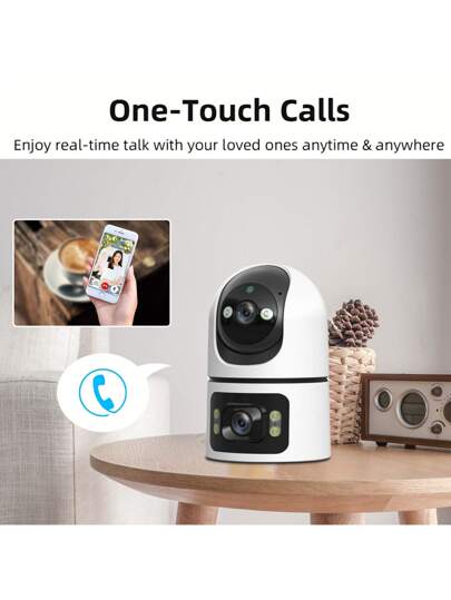 2MP+2MP Dual Lens WiFi Security Camera, Supports AI Human Tracking, Night Vision Two Way Audio, Home Perfect view 5