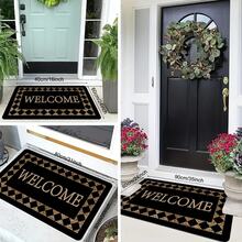 1pc Entrance Mat With Anti-Slip Bottom, Suitable For Home Entryway, Bedroom, Kitchen, Bathroom And Other Areas, Decorative Floor Mat, Bathroom Accessory, Foyer Decor, Bathroom & Kitchen Decoration - Multicolor - View 5