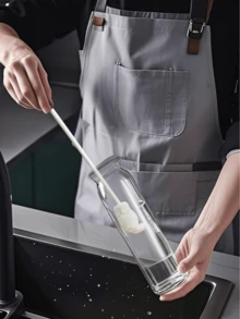 1pc FlexiClean 360° All-Around Cleaning Silicone Bottle Brush With Foldable Head And Reusable Portable Handle, Suitable For Kitchen Utensils And Drinkware Cleaning - Default - View 5