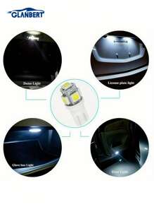 GLANBERT Brandneue 42 Stück/set Led Autos Keillichter T10 Auto Innenlicht T5 Karte Dome Birne Rücklicht Nummernschild Beleuchtung Kofferraum Birnen