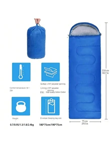 1 pieza Saco de dormir portátil con mochila, ligero y resistente al agua, adecuado para camping al aire libre, viajes, todas las estaciones