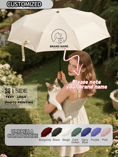 [Min Order 1 Piece] [Pet Brand Collaboration] Customized Mini Pocket Pet Product Umbrella, Print Brand LOGO, 8 Colors, Corporate Gifts, Agent Only, Corporate Promotion, Pet Product Brand Promotion Customized Umbrella