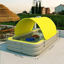 Summer Hot Yellow Adult Pool Family Party Outdoor Inflatable Swimming Pool Hanging Slide Summer Pool - Yellow - View 5