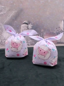 10pcs/20PCS Lamb Lion Gift Bag, Small Plastic Gift Bag With Lamb Lion Pattern, Cute Cartoon Birthday Party Gift Bag, Cheapest Item, Gift Bag, Party Bag, Wedding Birthday Party Gift Bag, Party Gift, Cheapest Item, Valentine's Day, Mother's Day, Graduation Season Decorations