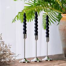3pcs Metal Candle Holders, Tabletop Decoration For Candlelight Dinner Photos, Wedding Anniversary Party, Home Hotel Decor, Birthday Gift (Candles Not Included)