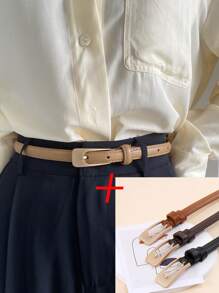 1/2/3/4/5pcs Dignified Vintage Multi-Color Belts, Brown Small Leather Belts, Vintage Black To Match Jeans Skirts, Versatile Camel Color Belt For Women Casual, Business, Boyfriend Husband Father Dad Men Gift, Daily Wear, Fashion, Teen, Outdoor, Vacation, Athletic, Travel, Street, Boho, Vintage Fall, Autumn, Halloween Autumn-Winter Accessories,Suitable For Teens, Youth,Men,Casual, Outdoor, Athletic, Vacation, Graduation Gifts, Birthday, Daily Wear