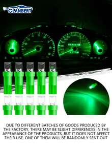 GLANBERT 10pcs T5 LED Car Dash Dashboard Lights 74 73 286 Instrument Cluster Gauge Panel Lamp Speedometer 86 17 18 Wedge Bulbs 74 73 286
