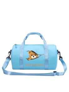 This Personalized Dance Bag Can Be Printed With Your Name, Making It An Ideal Choice For Dance, Sports, Latin Dance, And Various Occasions. Its Large Capacity Allows It To Be Used As Both A Shoulder Bag And A Travel Bag, Making It Practical And Convenient For Daily Use. It Also Makes An Ideal Gift For Friends And Family. - Blue - View 24
