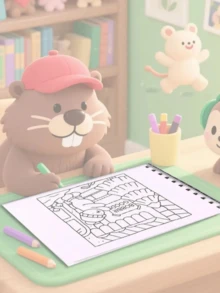 Capybara Coloring Book, 48 Sheets, 180g, Holographic Acetate Back To School - Modelo 4 - View 9