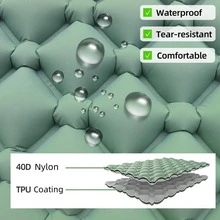 Inflatable Camping Mattress Self-Inflating Outdoor Hiking Camping Mat Air Bed - Green - View 4