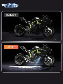GLANBERT 2 件装摩托车 LED 天使翼装饰灯投影迎宾灯落地灯防水高亮度高清投影氛围灯