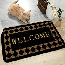 1pc Entrance Mat With Anti-Slip Bottom, Suitable For Home Entryway, Bedroom, Kitchen, Bathroom And Other Areas, Decorative Floor Mat, Bathroom Accessory, Foyer Decor, Bathroom & Kitchen Decoration - Multicolor - View 4