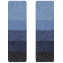 5 pieces/set of circular and rectangular ironing patch patches for clothing repair, denim patch for jeans set, (4 colors) for interior and exterior repair of jeans and clothing - Multicolor - View 13