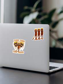 1PC Tung Tung Tung Sahur Funny Baseball Bat Meme Sticker,Funny Sticker,Vinyl Sticker,Die Cut Sticker, For Laptop, Phone Case Sticker. Etc - Multicolor - View 4