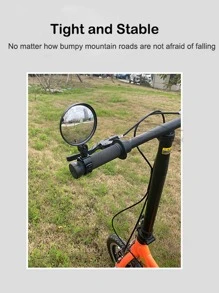 Rearview Mirror 2 PCS Bicycle Mirror Handlebar Rearview Mirror Wide Angle 360°Rotate Looking Glass Universal Cycling Bicycle Rear View Mirror For E-Bike MTB Scooter Motorcycle Road Bike Ordinary Bikes Etc.