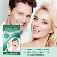 Skin Care | Deep Cleansing Blackhead Remover Nose Strips – Charcoal Pore Strips For Oily Skin, Instantly Remove Blackheads & Unclog Pores, Nose Care For Men & Women - Green - View 2