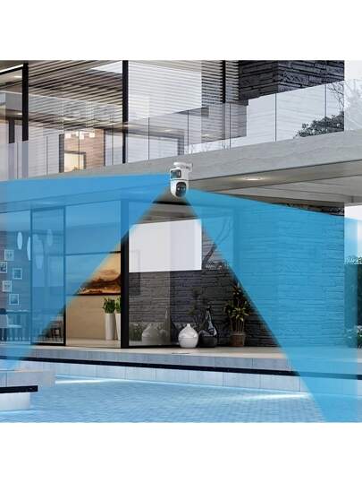 2MP+2MP Dual Lens WiFi Security Camera, Supports AI Human Tracking, Night Vision Two Way Audio, Home Perfect view 4