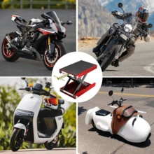 Motorradheber 500 kg Motorradhebebühne Montagebock Motorrad Hebebühne Heber - Rot - Übersicht 5