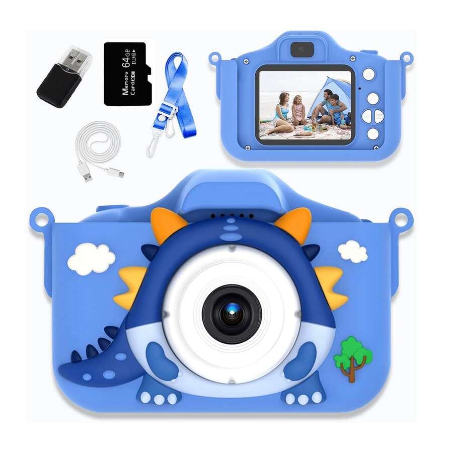 Kids' Camera, 1080P HD, 48MP, Video Recording Supported, Built-In Five Games, Perfect For Boys And Girls As Gifts For Children's Day, Christmas, Thanksgiving, Or Birthdays - 彩色 - 查看 1