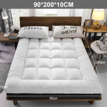 Hotel Quality Mattress Topper 4 Inch/10cm Thick Deep Heavy Fill Comfort Single, Double, King, Ultimate Softness & Support - White - View 4