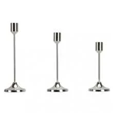 3pcs Metal Candle Holders, Tabletop Decoration For Candlelight Dinner Photos, Wedding Anniversary Party, Home Hotel Decor, Birthday Gift (Candles Not Included)
