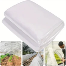 1pc EWONICE Clear Plastic Greenhouse Film, 6 Mil Polyethylene Greenhouse Garden Plant Cover Sheeting Freeze Frost Protection UV Resistant For Horticulture, Garden And Agriculture - Transparent - View 11