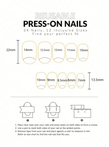 24 piezas Juego de uñas postizas con forma ovalada, decoración de uñas con patrón de flores de lazo de fresa dulce, apto para todas las mujeres y señoras para citas diarias, trabajo y fiestas. Uñas postizas y suministros para uñas