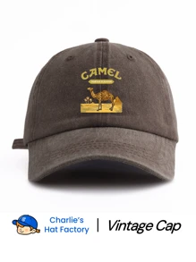 1 Stück Kamel Muster gewaschene Baseball Kappe, klassisch lässiger stylischer vintage weicher Schweißband Verstellbare Größe leicht UV-Schutz vielseitiger Vatertagshut, geeignet für Outdoor-Sport, Alltagskleidung, Partys, Urlaub, perfektes Geschenk für Familie und Freunde