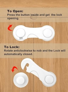 1/3/5/10 Piece Cabinet Lock, Cabinet Lock With Adhesive Security Lock For Drawer Cabinets, Closets And Pantry Doors, Anti-Theft Refrigerator Lock, Put In Window Lock To Protect Small Family Members