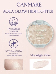 Canmake Munyutto Highlighter Water Proof, Hydration, Luster #01 Moonlight Gem ,Graduation Birthday Holiday Summer Fall Autumn Y2K Fancy Fashion Women Makeup Cosmetic Party Beach Travel Camping Outdoors School Campus Trip Festivals Decor Gift Present Cosplay Best Color Charm Vibe - #01 Moonlight Gem - View 2