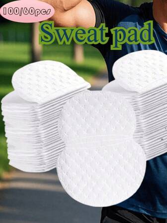 100pcs/60pcs/30pcs/10pcs Lightweight Summer Sports Sweat-Absorbent Underarm Pads, Super Thin Invisible Underarm Sweat Pads, Suitable For All Skin Types, Unisex
