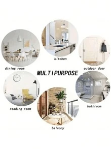 1 pièce Paillasson d'entrée en flanelle avec motif de grain de bois et de galet, épais et doux, tapis d'accueil intérieur, facile à nettoyer, adapté pour le patio, le salon, la salle à manger, la cuisine, la buanderie