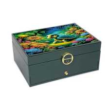 1pc Multi-Pattern Design DIY Diamond Painting Kit Double Layer Jewelry Box - Leather, Portable Waterproof, Minimalist Storage Large Capacity, Ideal For Earrings, Rings, Necklaces, Bracelets - Perfect Gift For Women, Luxurious Jewelry Box | Vibrant Pattern Box | Lockable, Suitable For Holiday Gifts