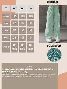 Women's Casual Elastic Trousers, Thin Ice Silk Breathable Loose Trousers - 綠色 - 查看 7
