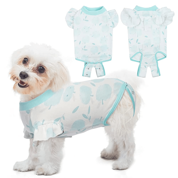 Dog Recovery Suit, Anti-Licking Pet Surgical Clothes Abdominal Wounds, E-Collar & Cone Alternative, Professional Post-Operative For Male Female Pets, Puppy Kitten Snuggly Shirt Vest