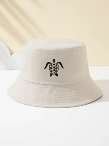 1 件女士刺绣海龟渔夫帽，户外运动旅行海滩必备，透气时尚百搭太阳帽，节日礼物 - A - 查看 7