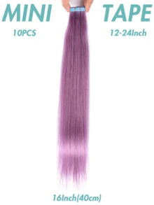 Mini Tape In Haarverlängerungen - Echthaar gefärbtes Haar 12-20 Zoll 10 Stück/Packung Gerade Tape Extensions Unsichtbare Mini Tape Gerade gefärbte Haarverlängerungen für Frauen, perfekt für Brautfrisuren, Geburtstagsparty-Looks, Haar, Sommer Blond Vibes, Geschenk für Frauen, einfache DIY Haar Halloween Kostüme