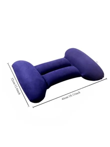 1 pieza Cojín lumbar inflable ajustable que alivia el entumecimiento de la parte baja de la espalda para dormir, conducir, volar, portátil