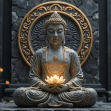 1pc 2D Lotus Buddha Banner, Large Spiritual Banner Design - Made Of Polyester, Suitable For Party Decor, Home Wall Decoration, Outdoor Spiritual Decor, Zen Home Decor - Multicolor - View 3