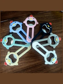 In Stock, Cute Cartoon Magnetic Soda Opener, Home Use, Handheld, Portable Opener, Bottle Opener, Refrigerator Magnet, Beer Opener, Stainless Steel Can Opener, Silicone Opener, Magnetic Refrigerator Magnet