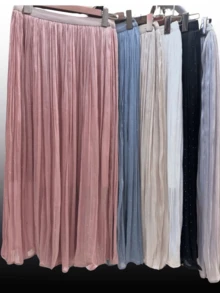 Best Quality Sequin Tulle Skirt Long Skirt - White - View 3