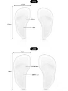 1 Par de Palmilhas com Suporte de Arco, Solas de Massagem Antiderrapantes, Material de Suporte de Arco em Gel de Sílica, Alivia o Cansaço dos Pés, Lavável