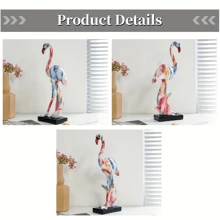 1 Stück Graffiti Flamingo Skulptur Tierfigur Kunstfigur für Dekoration von Wohnzimmer, Schlafzimmer, Bücherschrank, TV-Schrank, Schreibtisch, Tisch, Outdoor Hof, Rasen, Portikus