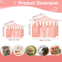 ITANDME Abnehmbare bequeme Hängematte/Versteck für Hamster, gemütliches Waldeckenhaus für Meerschweinchen, Igel, Kaninchen, Frettchen, Eichhörnchen