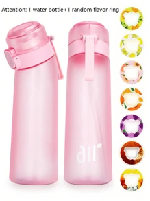 Yocity 1 pieza Botella de agua deportiva con 1 cápsula de sabor con forma de oso aleatoria, cápsulas de sabor 0 azúcar 0 calorías, para regalos del Día de San Valentín, regalo de cumpleaños, adecuado para gimnasios, aleatorio entre 7 sabores, para uso en exteriores, campamento