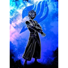 1/3 件墙面艺术海报可选框架流行优质日本动漫墙面艺术妖精的尾巴纳兹帆布海报适用于可爱房间装饰高品质家居装饰画 - 彩色 - 查看 19