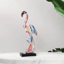1 Stück Graffiti Flamingo Skulptur Tierfigur Kunstfigur für Dekoration von Wohnzimmer, Schlafzimmer, Bücherschrank, TV-Schrank, Schreibtisch, Tisch, Outdoor Hof, Rasen, Portikus