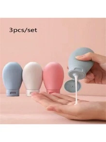 3pcs/Set 60ml Empty Bottles With Large Capacity For Shampoo, Shower Gel, Lotion, Hand Wash, Face Cleanser Dispensing & Travel For Travel Storage Bag,Makeup Bag,Cosmetic Bag,Vacation Organizer,Large Capacity Makeup Organizer Makeup Case, For Lipstick, Brush, Skincare, Mobile Phone, Coin, Small Items, For Home,Gift,Vacation And Festival Halloween Christmas Multifunctional Use,Boho Vibes,For Holiday Beach, Bathroom Collection, Bedroom Collection, Large Capacity