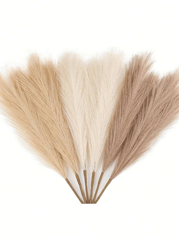 Set de 10 piezas/20 piezas de Hierba de Pampa Artificial, decoración del Día de San Valentín, tallos de 55 cm/21.65 pulgadas de color rosa, blanco, beige, juncos artificiales esponjosos y falsos para decoración bohemia, Halloween, Navidad, Hierba de Pampa Artificial rosa esponjosa como relleno de jarrones, decoración rústica, hogar, boda (Rosa, Blanco, Beige), decoración de otoño